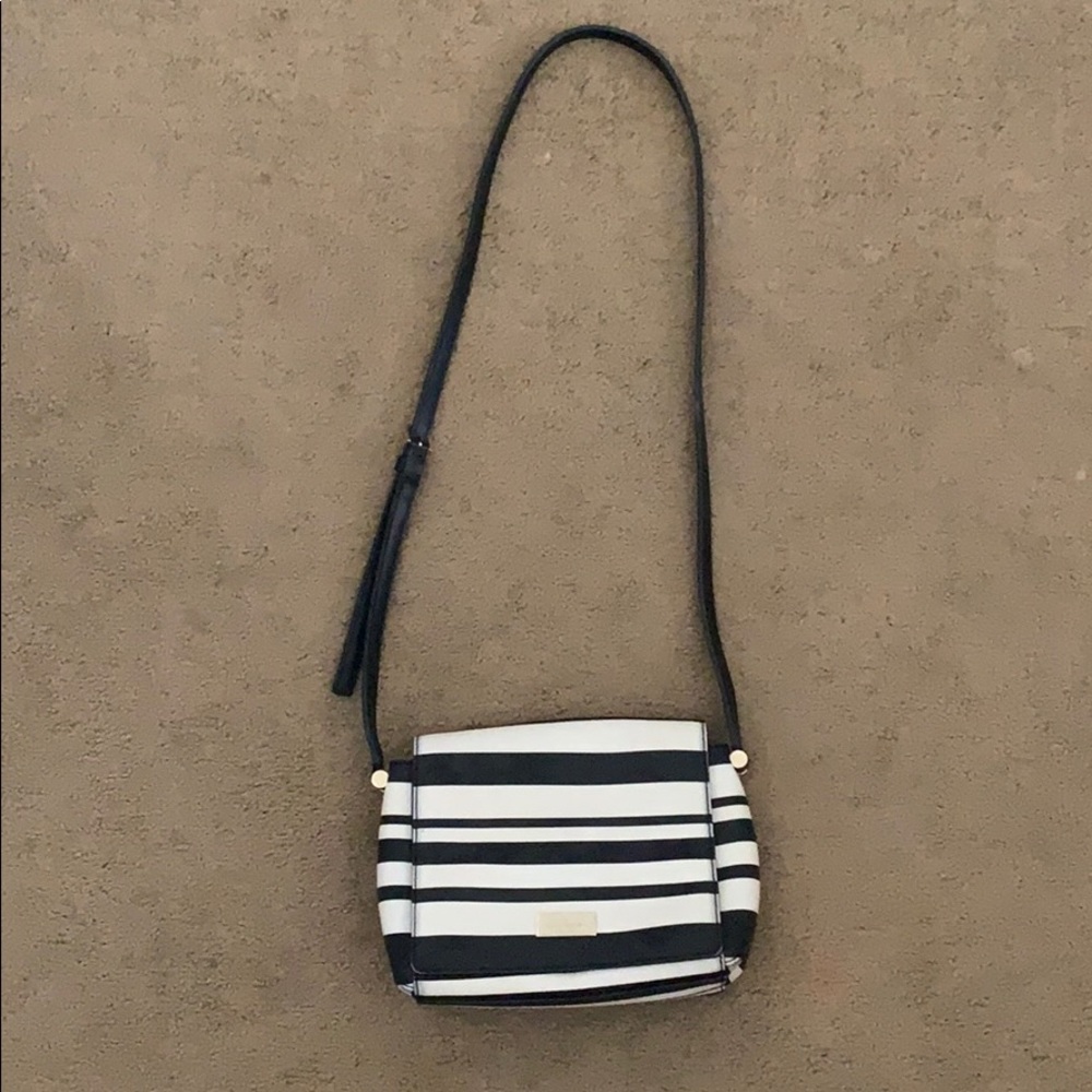 Kate Spade Crossbody - Black and White Striped